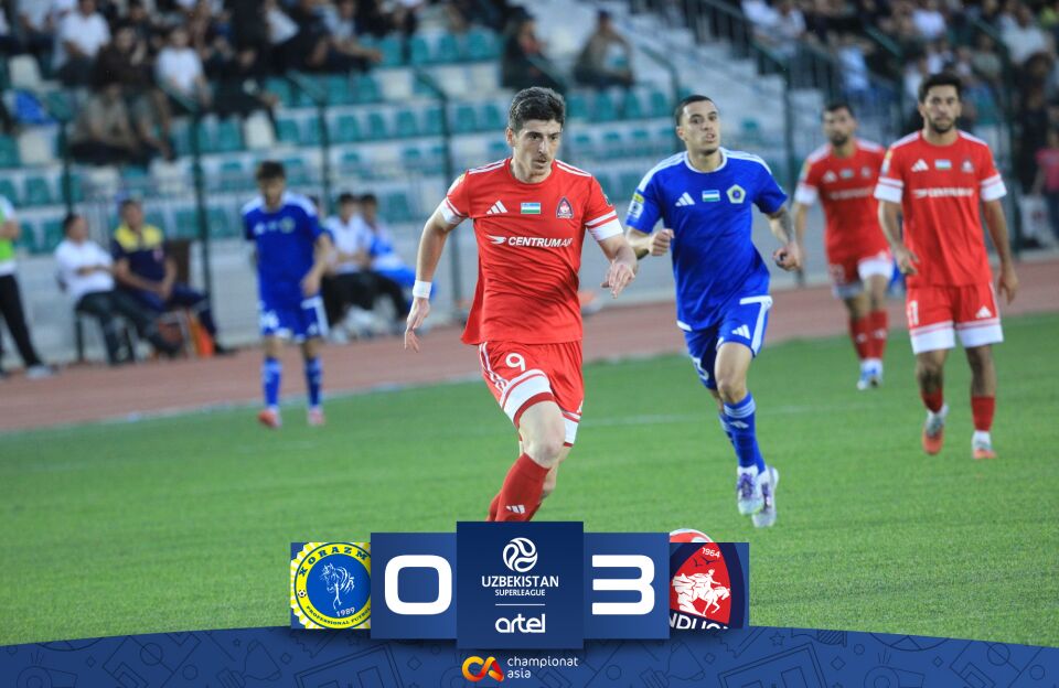 Superliga . "Andijon" qatorasiga 3-uchrashuvda gʻalaba qozondi, "Xorazm"ning gʻalabasiz seriyasi uchtaga etdi