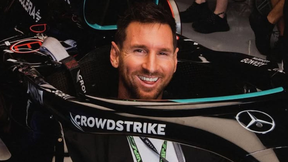 Lionel Messi Formula 1 orzularini Mercedes garajida amalga oshirdi