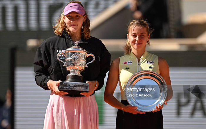 Tennis. Ayollar o‘rtasida “Rolan Garros” turniri g‘olibi ma’lum bo‘ldi