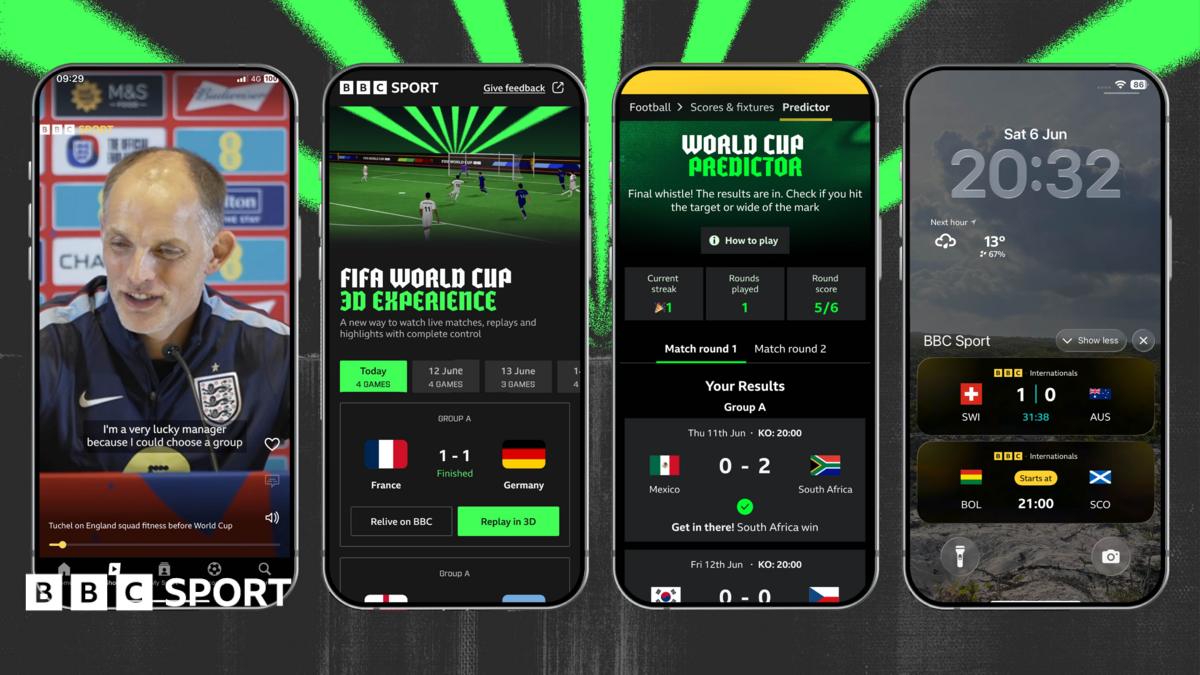 2026-yilgi Jahon Chempionati: BBC Sport ilovasida yangi imkoniyatlar taqdim etildi
