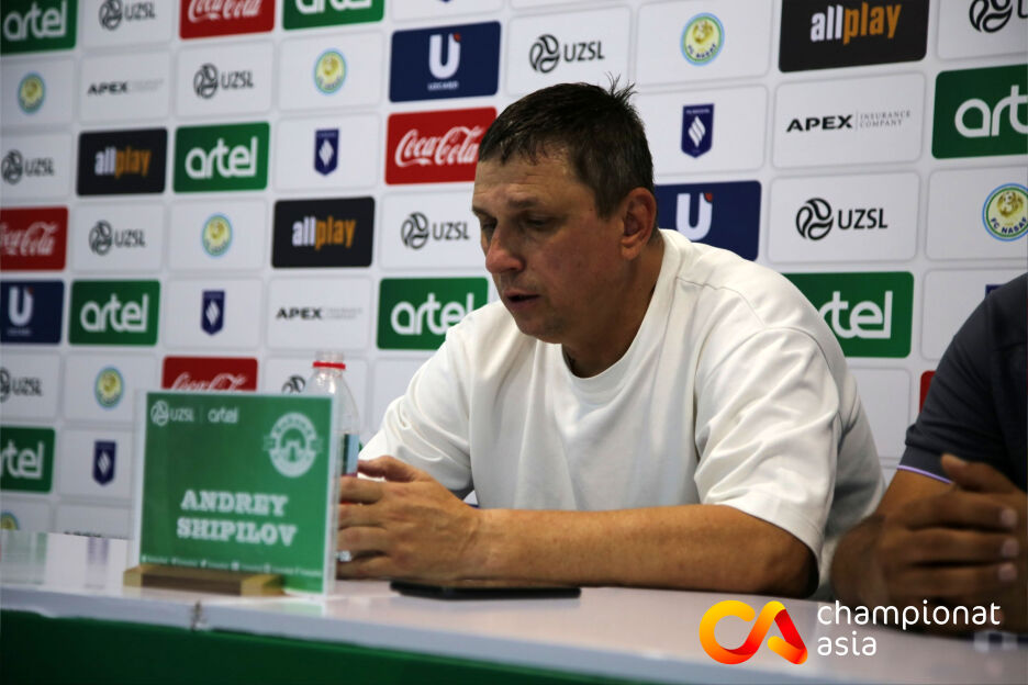 Andrey Shipilov: "100 foizli vaziyatlarni golga aylantira olmadik. "Mash'al" bitta vaziyatdan gol urib ketdi"