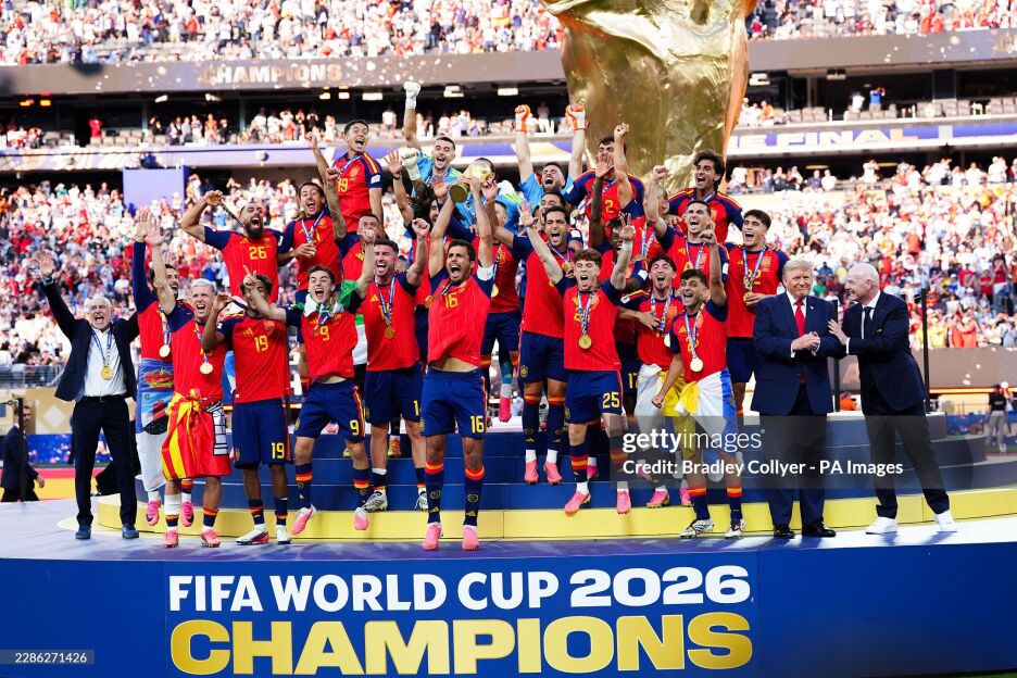 FIFA JCh-2026 finalidan soʻng Ispaniya terma jamoasi suratidan Trampni olib tashladi