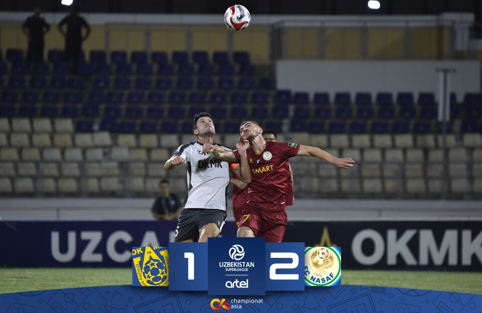 Superliga. "Nasaf" Olmaliqda gʻolib, OKMKning 9 oʻyinlik magʻlubiyatsiz seriyasi yakunlandi
