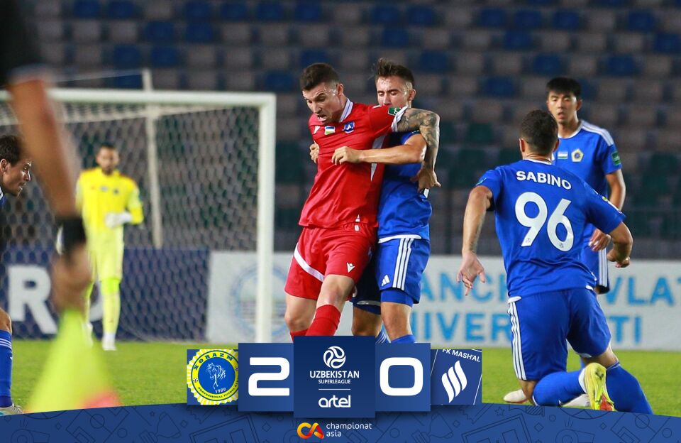 Superliga. "Xorazm" oʻz uyida "Mash'al" ustidan ishonchli gʻalabaga erishdi