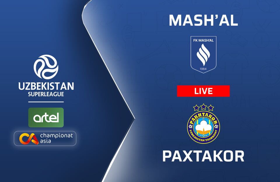 Superliga. "Mash'al" - "Paxtakor" 0:0 (matnli translyatsiya)